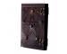 New Pentagram Leather Journal, Large Celtic Embossed, Leather Journal With Lock, Grimoire, Notebook, Journal With Stone (10×7) Inches