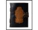 Black Soft Leather Handmade Journal Antique God Buddha Design Emerging Embossed Cut Work Notebook
