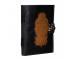 Black Soft Leather Handmade Journal Antique God Buddha Design Emerging Embossed Cut Work Notebook