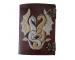Vintage Double Color Handmade Design Celtic Embossed Double Dragon Blank Cotton Paper Leather Journal Diary