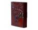 Leather Journal Handmade Notebook Fairy Dragon Embossed With Stone Unlined Cotton Paper Journals For Him & Her
