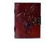 Leather Journal Handmade Notebook Fairy Dragon Embossed With Stone Unlined Cotton Paper Journals For Him & Her
