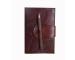 Leather Handmade Embossed Brown Blank Dairy Note Book With Pencil Closer Book