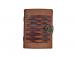 Antique brown leather journal diary with C-Lock