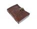 Handmade paper leather journal embossed   brown blank paper diary  writting  notebook