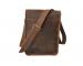 Retro Cracases Men Shoulder Bag Office Handbag Tote Browzy Horse Leather Briefn