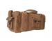 Men's Genuine Leather Travel duffle  Brown Crazy horse leather Weekend Bag