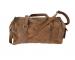 Men's Genuine Leather Travel duffle  Brown Crazy horse leather Weekend Bag