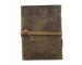 Buffalo Handmade Soft Leather Journal Bound Strap Leather Writing Journals Diary Deckle Edge 200 Both Side Blank Old Pages