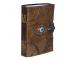 God Eye Design Handmade Leather Journal Side Stitching Writing Journals Diary Handmade Recycled Cotton 120 Blank Pages