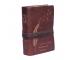 Feather Embossed Handmade Leather Journal 200 Cotton Deckle Edge Paper Leather Strap Bound Leather Writing Journals Diary