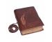 Feather Embossed Handmade Leather Journal 200 Cotton Deckle Edge Paper Leather Strap Bound Leather Writing Journals Diary