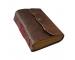 Antique Garden Flower Embossed Brown Leather Journal