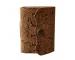 Vintage Journal Bound Antique Garden Flower Embossed Brown Leather Notebook Blank Spell Journal Blank Paper Diary