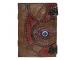 Handmade Leather Journal God Eye Design Side Stitching Writing Journals Diary Handmade Recycled Cotton 120 Blank Pages