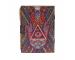 Handmade Leather Printed Journal Hamsa Hand With Eye Design 200 Deckle Edge Paper Brass C-Lock Leather Writing Journals & Sketchpads