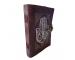 Hamsa The Five Finger Embossed Notebook Brown With Antique Two Color And Handmade Unlined Cotton Paper Best Gift For Men And Women