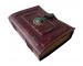 New Handmade Genuine Leather Antique Shape TOURQUISE Stone Leather Journal Antique Diary Spell Book Of Shadows Notebook