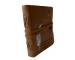 Wholesaler Handmade Soft Leather Leather Vintage Feathered Embossed Spell Book Of Shadows Leather Journal With Tan Wrap Best Gift For Christmas, New Year, Men, Women Deckle Paper