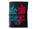 Soft Double Dragon Embossed Leather Journal Bound Tan Wrap With Black Double Color Dragon Journal Antique Handmade Notebook Blank Spell Book Deckle Edge 200 Paper Diary For Office 