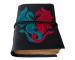 Soft Double Dragon Embossed Leather Journal Bound Tan Wrap With Black Double Color Dragon Journal Antique Handmade Notebook Blank Spell Book Deckle Edge 200 Paper Diary For Office 