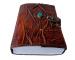 New Handmade Genuine Antique Shape Single Eye Stone Leather Journal Antique Diary Spell Book Of Shadows Notebook Handbook Leathers Book For Gift 7x5 Cotton Paper 240