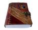New Handmade Genuine Leather Antique Shape Single Eye Stone Leather Journal Antique Diary Spell Book Of Shadows Notebook Handbook Leathers Book For Gift 7x5 Cotton Paper 240
