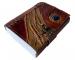 New Handmade Genuine Leather Antique Shape Single Eye Stone Leather Journal Antique Diary Spell Book Of Shadows Notebook Handbook Leathers Book For Gift 7x5 Cotton Paper 240
