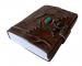Handmade Antique Genuine Leather Single Eye Stone Leather Journal Antique Diary Spell Book Of Shadows Notebook Handbook Leathers Book For Gift 7x5 Cotton Paper 240