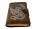 Antique Handmade Vintage Antique Design Dragon Embossed Leather Journal Notebook Charcoal Silver Golden Color Journals 7x5 Inches Notebook Deckle Edge Paper Old Look Poetry Book Ar