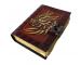 Vintage Leather Journal 200 Sketchbook Book Of Charmed Spell Celtic Dragon Antique Handmade Deckle Edge Paper Yellow With Brown Embossed