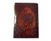 Vintage Leather Journal 200 Sketchbook Book Of Charmed Spell Celtic Dragon Antique Handmade Deckle Edge Paper Yellow With Brown Embossed