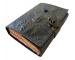 Leather Journal Handmade Wolf Face With Stone Design Both Side 200 Deckle Edge Paper Brass C-Lock Leather Writing Journals Diary