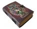 HANDMADE LEATHER JOURNAL OWL PRINTED BOOK OF SHADOWS WITCH CRAFT JOURNAL LEATHER GRIMOIRE 