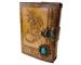 Leather Journals for Writing Notebook Sketchbook Diary with Lock for Men Women DND Book of Shadows dungeons and dragon with Ston
