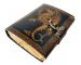 Wholesaler Le Cuir Dragon Wicca Wiccan Antique Leather Antique Double Color Print Embossed Leather Journal, Spell Book Of Shadows Sketchbook Drawing Scrapbook, Blank Unlined Paper