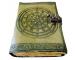 Magic Of Spell Wiccan Sketchbook Deckle Old Pages Journal Leather Antique Green Pentagram For Women Vintage Book Of Shadows Celtic Blank Books