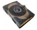 Vintage Stone Embossed Binding Leather Journal Semi Stone Unlined Journal With Clasp Black Large Notebooks Hardcover Book Planner Deckle Edge Paper