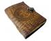 Handmade Leather Journal Celtic One Latches Deckle Edge Paper Pentagram Embossed Leather D
