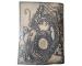 Handmade Leather Dragon In Antique Journal Notebook Diary For Men & Women, Full Genuine Leather Diary With Hand Made Paper