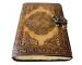 Antique Handmade Deckle Edge Paper Leather Sketchbook Book Of Charmed Spell Mandala Embossed Vintage Leather Journal 240 Pages