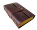 Buffalo Handmade Soft Leather Journal Bound Strap Leather Writing Journals Diary Handmade Recycled Vintage Deckle Paper 100 Blank Pages