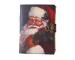 Wholesaler Handmade Santa Printed Vintage Spell Book Of Shadows Leather Journal With C Lock Best Gift For Christmas, New Year, Men, Women Deckle Edge Paper 200 Pages Notebook Sketc
