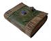 vinatge Genuine Leather Antique Shape Single Eye Stone Leather Journal Antique Diary Spell Book Of Shadows Notebook Handbook Leathers Book For Gift 7x5 Cotton Paper 240