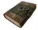 vinatge Genuine Leather Antique Shape Single Eye Stone Leather Journal Antique Diary Spell Book Of Shadows Notebook Handbook Leathers Book For Gift 7x5 Cotton Paper 240
