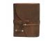 Buffalo Handmade Soft Leather Journal Bound Strap Leather Writing Journals Diary Deckle Edge 200 Both Side Blank Old Pages
