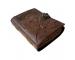 Leaf Embossed Grimoire Leather Notebook With Brown Color And Handmade Unlined Deckle Edge Paper Best Gift For Men And Women