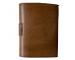 Leaf Embossed Grimoire Leather Notebook With Brown Color And Handmade Unlined Deckle Edge Paper Best Gift For Men And Women