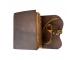Vintage Brown Soft Leather Bound Lock Key Journal Antique Handmade Notebook Blank Spell Book Journal Diary