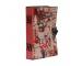 Handmade Leather Printed Journal Red Retro Collage Poster Design 200 Deckle Edge Vintage Paper Notebook & Sketchbook